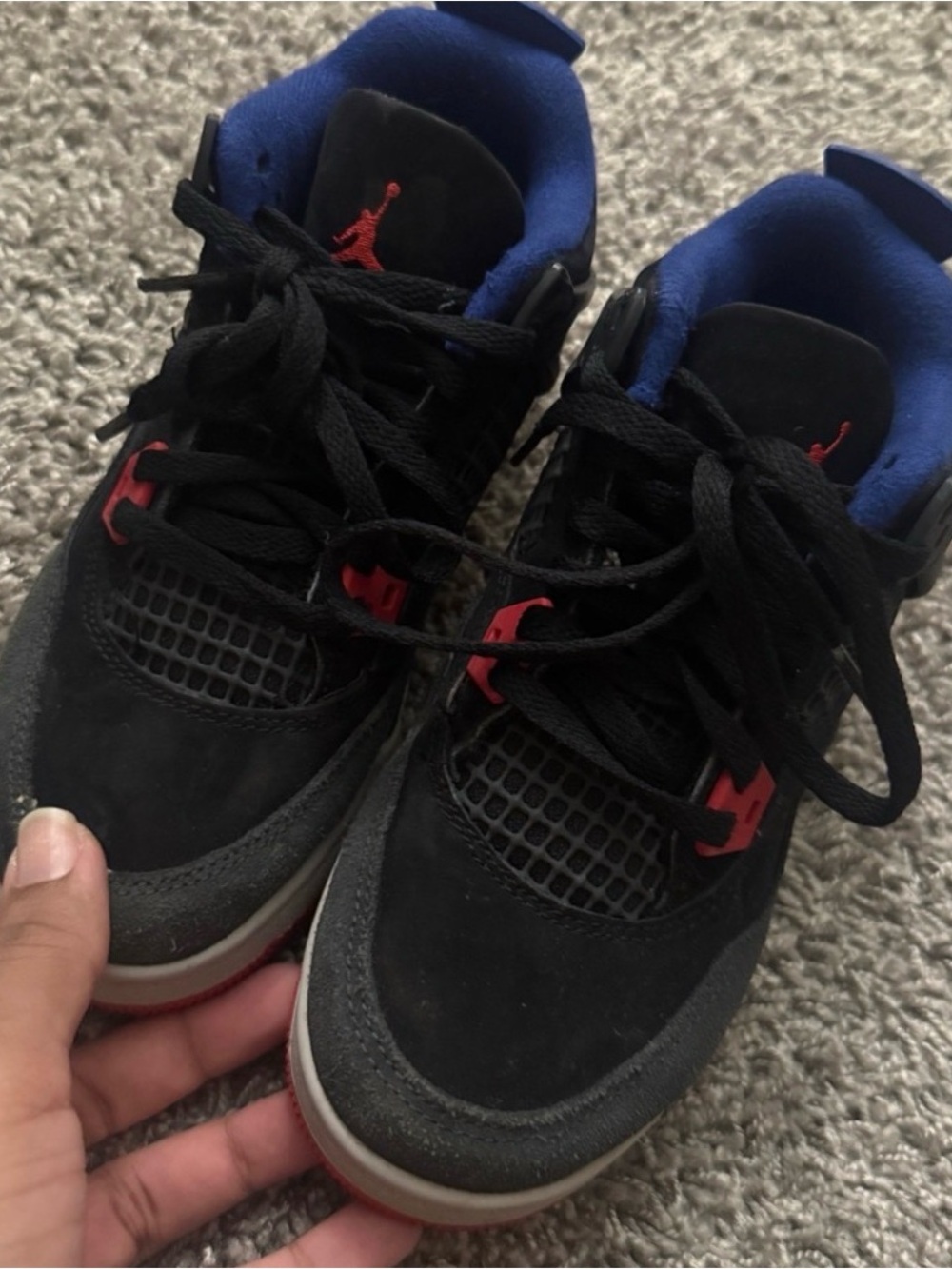 Jordan Kids Black/Blue/Red Low-Top Sneakers